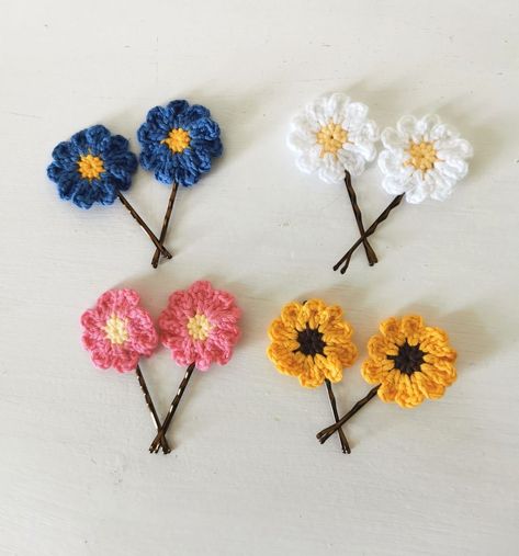 Crochet Hair Pins, Diy Crochet Hair Accessories, Easy Beginner Crochet Patterns, Crochet Hair Clips, Crochet Fairy, Beginner Crochet Tutorial, Quick Crochet Patterns, Crochet Jewelry Patterns, Crochet Hair Accessories