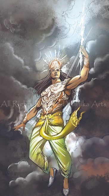 Lord Indra Iam Kalki Page 5 Vimanika Comics (PRT_6900_15558) - Canvas Art Print - 24in X 43in Vimanika Comics, Lord Indra, Ancient Indian History, Kali Ma, The Curse, Indian History, God Illustrations, Worship, Canvas Art Prints