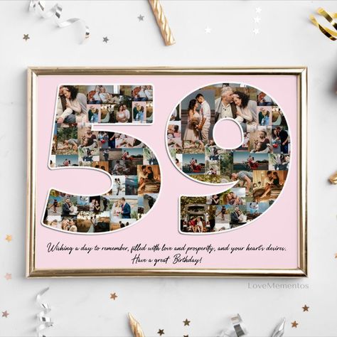 59 years old gift photo collage 59th Birthday Ideas, Birthday Ideas For Men, 59th Birthday, 59 Birthday, Her And Him, Birthday Dinners, Birthday Gift For Her, Man Birthday, Birthday Gift Ideas