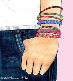 Joanna Baker - Fashion Art Design Creative Blog: Friendship Bracelets... Bracelet Logo Design, Bracelets Drawing, Bracelet Illustration, Jewelry Logo Ideas, Accessory Illustration, Shoe Drawing, Antique Booth Ideas, Jewelry Illustration, Jewelry Design Drawing