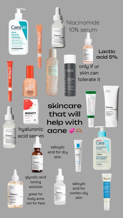 Skincare that will help you with acne ! 😍💗 #acne #acne prone skin #skincare #help acne Serums For Acne, Acne Prone Skin Care, Acne Control, Skin Skincare, Acne Prone Skin, Skin Care Products, The Ordinary, Care Products, Serum