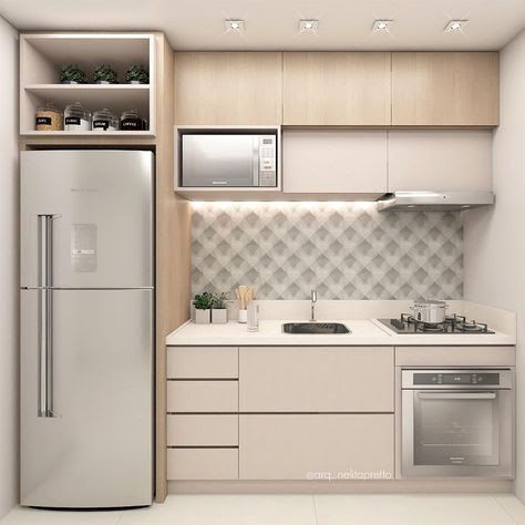 #kitchen #kitchenmakeover #kitchenrenovation #kitchenideas Modern Köksdesign, Kitchen Sink Decor, Minimalist Dekor, Small Modern Kitchens, Desain Pantry, Tiny Apartments, Kitchen Decor Apartment, Kids Blouse, Kitchen Design Modern Small