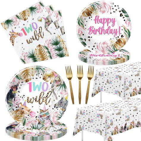 PRICES MAY VARY. 【Two Wild Birthday Party Decorations】These two-year-old birthday jungle party decorations for girls are designed with beautiful safari wild animals, and wild jungle colors, when you are setting up 2nd birthday decorations, this is the perfect safari birthday decorations, Using these tableware kits can bring you happiness and unforgettable party memories with your kids and guests 【Safari Party Decorations For 2nd Birthday】Safari 2nd birthday party supplies set included 24pcs 9'' Two Wild Safari Birthday Party Girl, Two Wild Birthday Decorations, Wild Birthday Decorations, Two Wild Birthday Party Girl, Two Wild Birthday Party, Two Wild Birthday, 50th Wedding Anniversary Decorations, Safari Party Decorations, Wedding Anniversary Party Decorations