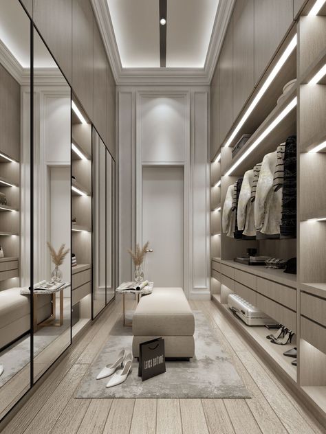 A Walk In Closet, Beautiful Bed Designs, Walking Closet, Dream Closet Design, Closet Design Layout, Walk In Closet Design, Luxury Closets Design, Wardrobe Interior Design, Modern Luxury Bedroom