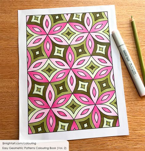 Simple geometric pattern colouring page Patterns Drawing Colourful, Batik Design Pattern Easy Drawing, Geometrical Art Drawing, Geometric Designs Art Pattern, Batik Design Pattern Easy, Geometric Textile Patterns, Batik Geometris, Geometric Pattern Design Simple, Colorful Patterns Geometric