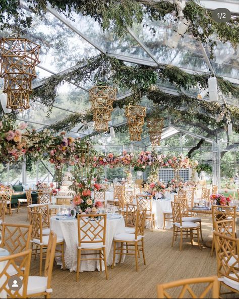 Reception Ceiling, Tented Wedding Reception, Pastel Wedding Theme, Tent Wedding Reception, Cocktail Wedding Reception, Garden Wedding Reception, Tented Wedding, Secret Garden Wedding, Outdoor Aesthetic