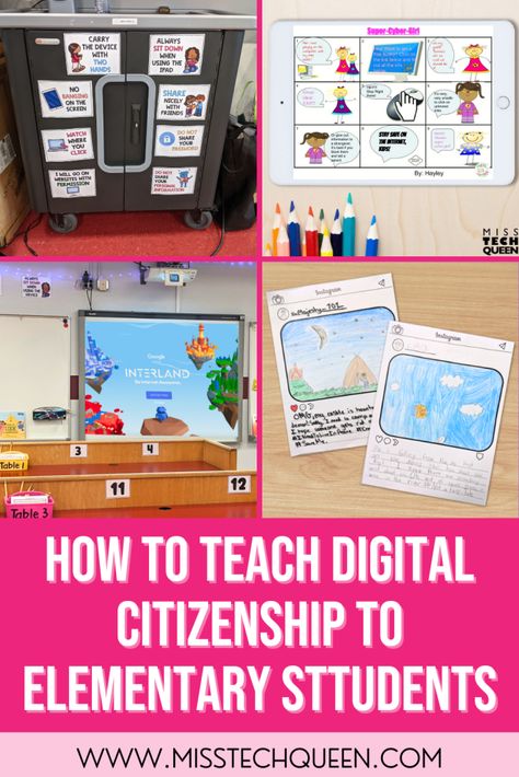 Looking for fun and easy ways to teach your students all about digital citizenship this year? Grab these helpful resources, websites, and activities to jump start your digital citizenship lessons. From interactive game-like websites, to social media templates, comic strips, posters, and more your students will learn all about the importance of digital citizenship. #misstechqueen #digitalcitizenship Citizenship Activities, Digital Citizenship Lessons, Citizenship Lessons, Elementary Worksheets, Digital Citizen, Safe Internet, Digital Citizenship, Amazing Technology, Teaching Skills