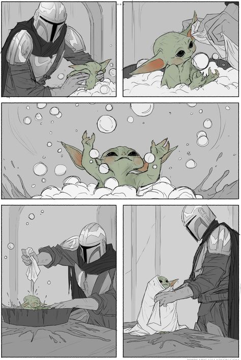 The Mandalorian Comic, Mando Fanart, Mandalorian Comic, Abigail Larson, Fandom Art, Star Wars Jokes, Cuadros Star Wars, Star Wars Drawings, Star Wars Comics