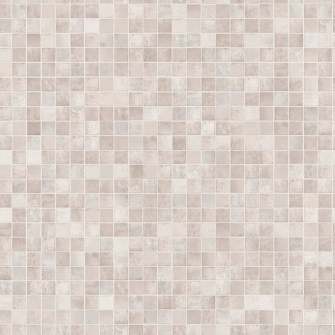 Modern mosaic tiles in a neutral colorway bring an elevated look to bathrooms, kitchens, and more. This realistic tile peel and stick wallpaper makes it easy to achieve a high-end look anywhere. Apply it to any smooth surface, even furniture. Mosaic Print Pattern, Footpath Texture, Illustrator Textures, Mosaic Tiles Texture, Tile Peel And Stick Wallpaper, Architecture Renders, Stone Tile Texture, Modern Mosaic Tile, Tile Peel And Stick