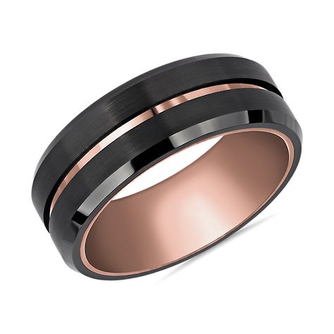 Modern Wedding Band, Gemstone Wedding Rings, Black Wedding Rings, Classic Wedding Band, Black Tungsten, Shades Of Gold, Blue Nile, Tungsten Carbide, Mens Wedding Rings