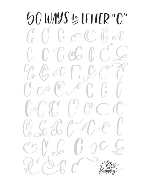 50 ways to letter "C" Brush Letters, Calligraphy Doodles, Handwriting Analysis, Writing Fonts, Alfabet Letters, Hand Lettering Fonts, Hand Lettering Alphabet, Calligraphy Handwriting, Creative Lettering