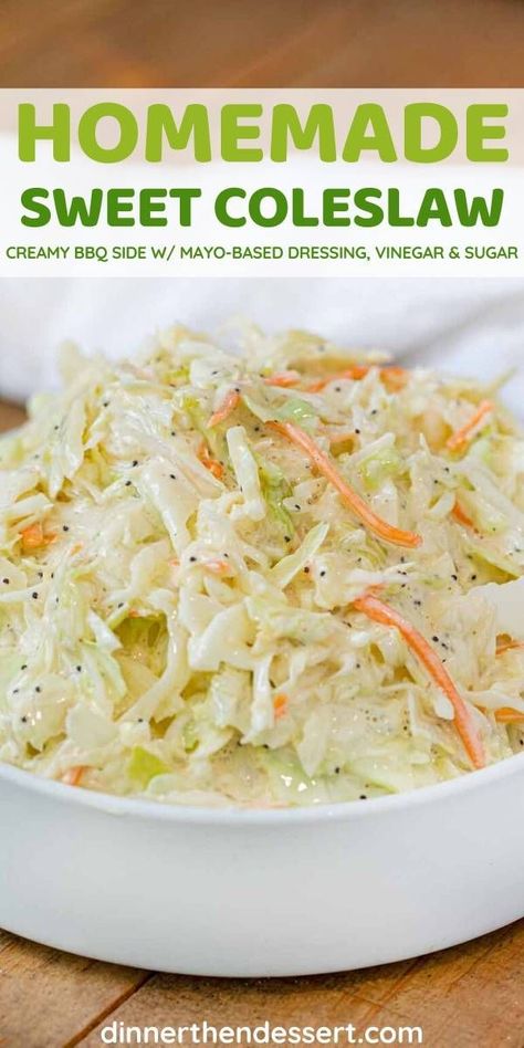 Cole Slaw Sweet Dressing, Cold Slaw Recipe Vinegar, Sweet Cabbage Slaw, How To Make Cold Slaw, Oil And Vinegar Dressing For Coleslaw, Sweet Cole Slaw Dressing Recipe, Sweet Cole Slaw Recipe Easy, Cold Slaw Dressing Recipes, Coke Slaw Dressing Recipe