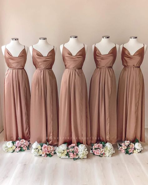 Mocca Bridesmaid Dresses, Maid Of Honor Dress Brown, Nude Peach Bridesmaid Dresses, Champagne Rose Dress, Cappuccino Bridesmaid Dresses, Beige Maid Of Honor Dress, Bridesmaid Dresses Mocha, Breidsmed Dress, Dark Beige Bridesmaid Dress