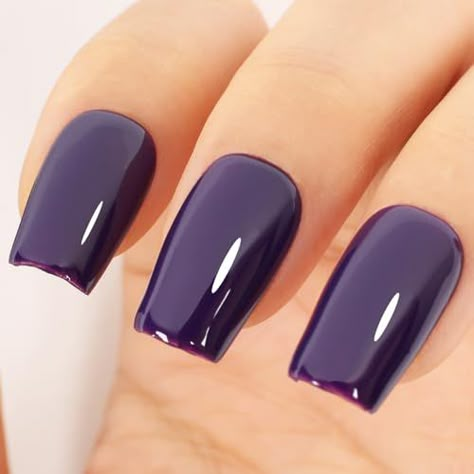 24 Purple Nail Ideas to Make a Statement: Bold and Beautiful - 160grams Plum Dip Nails, Grape Color Nails, Plum Color Nails Designs, Fall Nails Purple Design, Fall Purple Nails Art Designs, Fall Nails Plum, Deep Plum Nails, Plum Fall Nails, Dark Purple Fall Nails