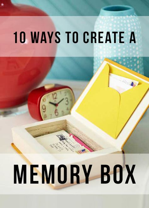 10 Ways to Create a Unique Keepsake Memory Box Keepsake Box Diy, Memories Box Diy, Diy Christmas Box, Diy Box Crafts, Memories Box, Diy Tumblr, Birthday Card Craft, Travel Keepsakes, Cadeau Photo