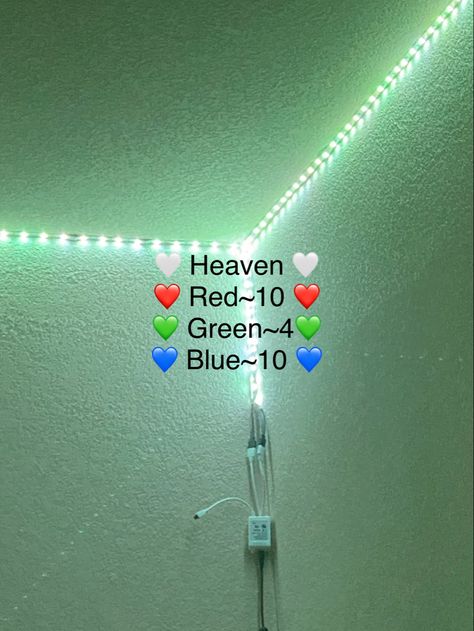 Heaven Led Light Color, Led Light Combination, Led Lights Custom Colors, How To Make Colors On Led Lights, Led Lights Combinations, How To Make Led Light Colors, Led Lights Color Diy, Led Light Color Diy, Led Combinations