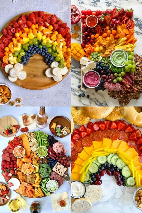 Rainbow Charcuterie Board Ideas: Adding a Splash of Color to Your Spread Rainbow Fruit Charcuterie Board, Rainbow Food Tray, Rainbow Finger Food, Rainbow Food Board Ideas, Rainbow Grazing Board, Rainbow Party For Adults, Rainbow Charcuterie Board Ideas, Tie Dye Charcuterie Board, Rainbow Fruit Tray Birthdays