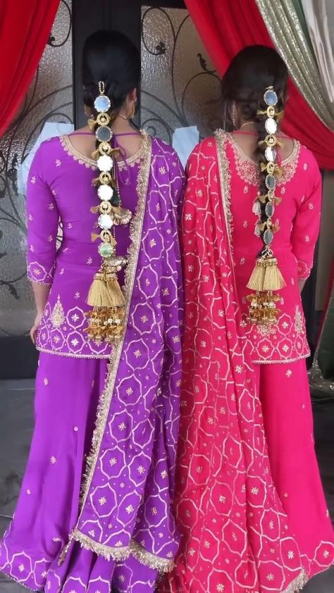 Hairstyle With Suit, Punjabi Hairstyles, Heavy Suits, Punjabi Wedding Suit, Bridal Suits Punjabi, Punjabi Dress Design, Simple Indian Suits, Punjabi Suits Party Wear, Indian Dress Up