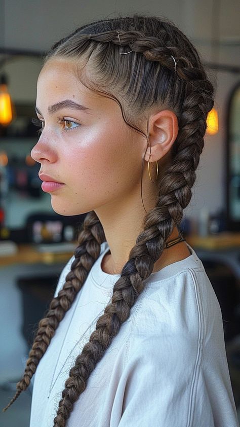 Unfading Glamour: 25 Hairstyles Designed to Last Cute Braid Ideas For Short Hair, Cute Dutch Braid Ideas, How To Do Braid Ponytail, Braids Hairstyles Straight Hair, Twists On Long Natural Hair, Long Two Braids, Braided Hairstyles For Straight Hair, Messy Dutch Braids, 4 Dutch Braids