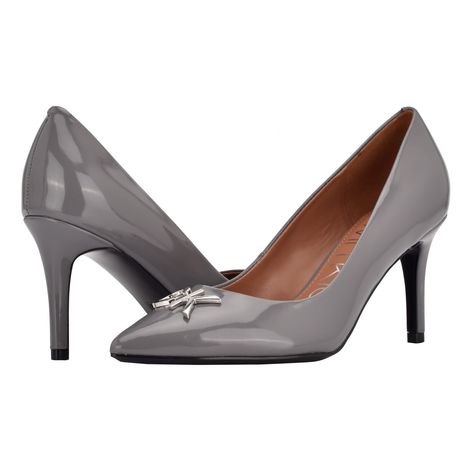 Womens Greta Women's Pumps, Calvin Klein, For Free, Pumps, Women Shoes, Grey, Free Shipping