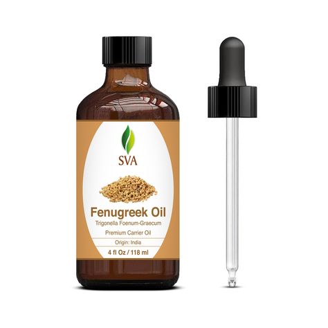 PRICES MAY VARY. PREMIUM QUALITY FENUGREEK OIL: SVA Fenugreek oil is obtained by cold pressing Trigonellafoenum graecum seeds. Our Fenugreek oil is free of preservatives and comes with a dropper for easy application. It is not tested on Animals. We care for you! AROMA PROFILE: Cold Pressed Fenugreek oil is extracted from high-quality Trigonellafoenum graecum seeds. The natural aroma of the oil is a faintly sweet maple syrup like smell. HOW TO USE: SVA Fenugreek oil is easy to use. Extract a few Oiling Scalp, Fenugreek Oil, Hair Oiling, Carrier Oil, Care Hair, Scalp Massage, Carrier Oils, Cold Pressed, Maple Syrup