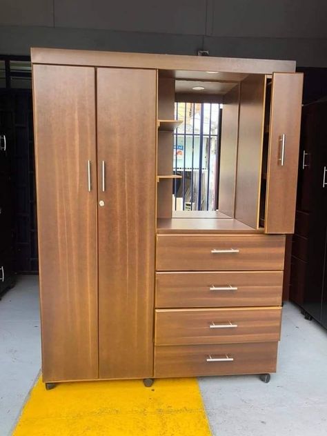 Almari Design Room Wood, Almari Design, Pretty Living Room, Wooden Wardrobe Design, Double Bed Designs, Door Design Photos, Wooden Closet, Modern Cupboard Design, Wood Wardrobe