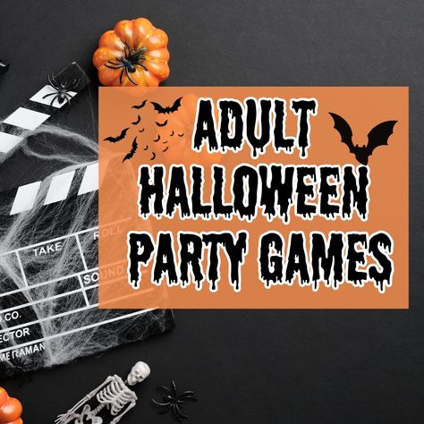 halloween activities for party games for adults Halloween Theme Games For Adults, College Halloween Party Games, Party Activity Ideas For Adults, Halloween Games Adults Activities, Games To Play At Halloween Party, Witchy Party Games, Games For House Party, Halloween Games For Party Adults, Things To Do For Halloween With Friends