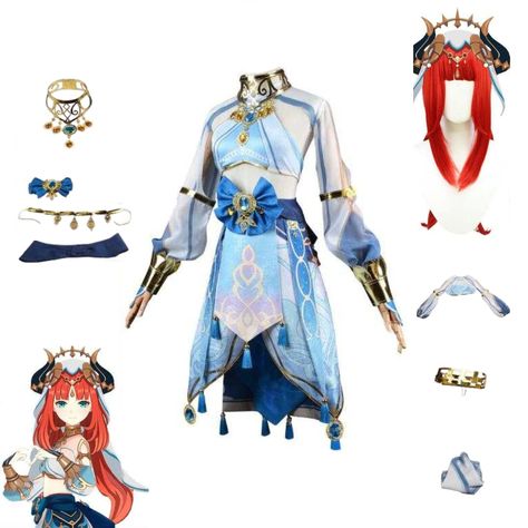 PRICES MAY VARY. Included components : Dress Material : Costume Fabric Theme : Comic Occasion type : Halloween Life Costume, Nilou Genshin Impact, Anime Rpg, Genshin Cosplay, Halloween Comic, Anime Convention, Women Wigs, Costume Set, Cosplay Halloween