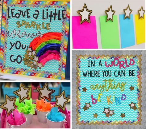 Shine Theme, Star Themed Classroom, Classroom Grants, Interactive Word Wall, Bright Classroom, Pendant Banner, Stars Classroom, Writing Posters, School 2021