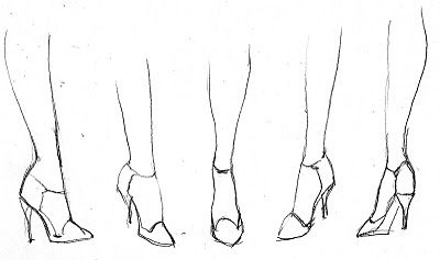 Fashion Illustration for Designers & Illustrators: Hands & Feet Drawing High Heels, Feet Drawing, Fashion Illustration Tutorial, Fashion Figure Drawing, Fashion Illustrations Techniques, Fashion Drawing Sketches, Fashion Drawing Tutorial, Shoe Design Sketches, Gambar Figur