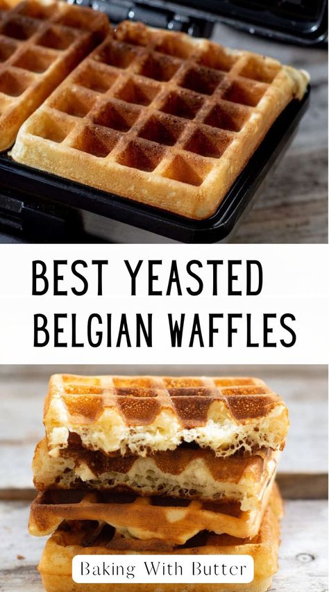 These Easter yeasted Belgian waffles (Brussels waffles) make the best waffles that are crispy on the outside with a light and fluffy interior. This crispy waffle recipe is perfect for an Easter brunch, creating light and airy Brussels waffles. If you haven’t tried a yeast-based waffle before, you’re in for a treat. Crispy Waffle Recipe, Yeast Waffle Recipe, Brussels Waffles, Best Belgian Waffle Recipe, Belgian Waffle Recipe, The Best Waffles, Best Waffles, Belgian Waffles Recipe, Recipes With Yeast