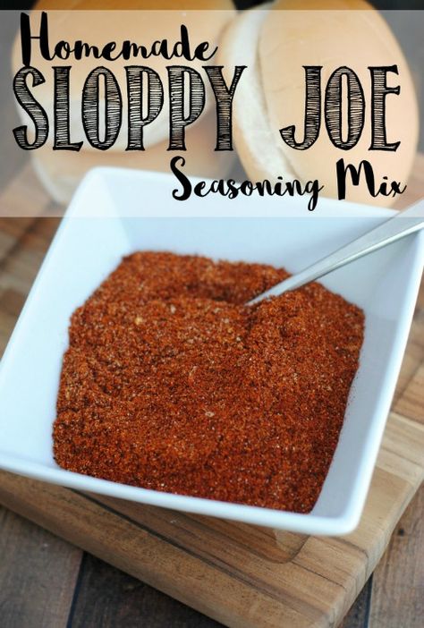 Homemade Sloppy Joe Mix All Homemade Recipes, Sloppy Joe Seasoning Recipe, Cilantro Seasoning, Jalapeno Seasoning, Sloppy Joe Seasoning, Spices Shelf, Sloppy Joe Mix, Homemade Dry Mixes, Homemade Seasoning