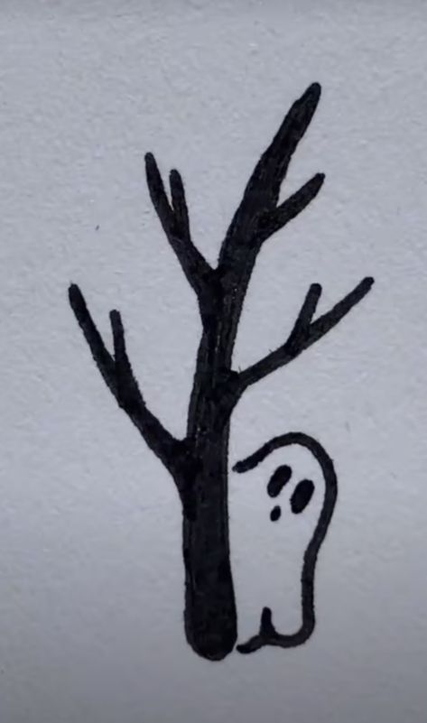 Ghost Drawing, Hand Doodles, Cute Easy Doodles, Small Drawings, Easy Doodle Art, Easy Drawings Sketches, Easy Doodles Drawings, Halloween Drawings, Cute Doodles Drawings