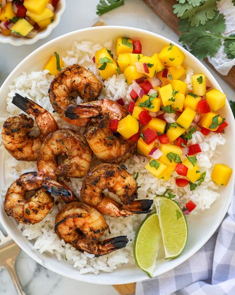 Sweet, spicy and so easy to make too! These little shrimps cook in minutes and are exploding with Caribbean flavors!