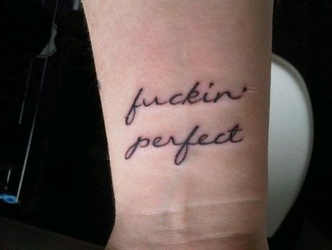 P!nk Tattoos | my P!nk tattoo lolz! Pink Try Lyrics Tattoo, P!nk Inspired Tattoos, P!nk Tattoo Ideas, P!nk Tattoo, P Nk Quotes, Patchwork Sleeves, Script Tattoos, Simple Tats, Lyrics Tattoo