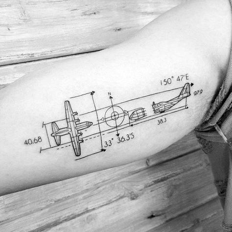 30 Engineering Tattoo Designs For Men - Mechanical Ink Ideas Engineering Tattoo, Engineer Outfit, Aviation Tattoo, Pilot Tattoo, Engineering Logo, Plane Tattoo, Tattoos Pinterest, Astronaut Tattoo, Mechanic Tattoo