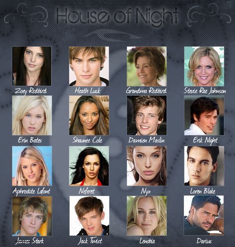 house of night characters! House Of Night Books, House Of Night, House Cast, Vampire Books, Night Book, Nerdy Girl, Body Picture, Hot Actors, I Love Books