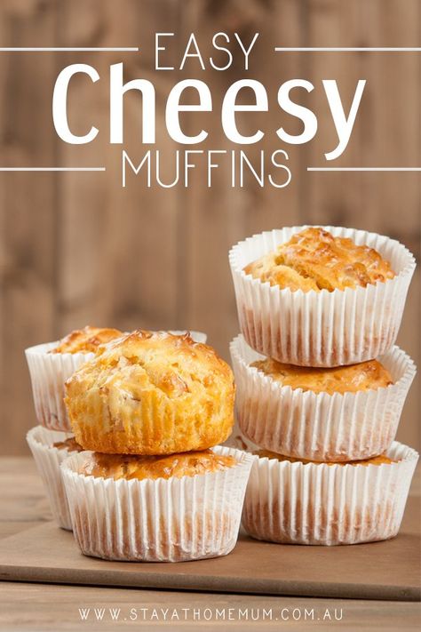 Cheesy Muffin Recipe, Cheesy Muffins, Quick Muffins, Muffin Cups Recipes, Savory Muffins Recipes, Flat Cakes, Pie Maker, Simple Muffin Recipe, Stay At Home Mum