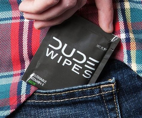 Flushable Wipes For Dudes Wet Wipes Design, Dude Wipes, Cleaning Fun, Beer Koozies, Super Cool Stuff, Flushable Wipes, Spring Cleaning Hacks, Wet Wipes, Wet Wipe