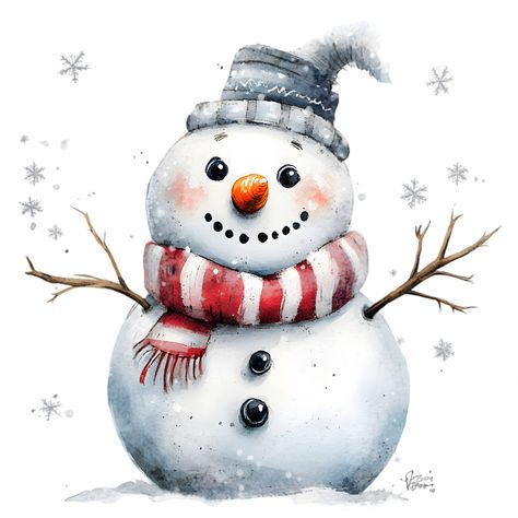 A delightful collection of 22 snowman clipart images, featuring festive snowmen with scarves, hats, and more, perfect for holiday projects and decorations. Add a touch of winter wonder to your holiday crafts with this charming Snowman Clipart Set! Featuring 22 snowmen in festive scarves, hats, and fun poses, these high-quality images are perfect for all your Christmas and winter-themed projects. Whether you're creating holiday cards, gift tags, scrapbooking, or party decorations, these adorable Christmas Card Ideas Snowman, January Clipart Winter, Snowmen Paintings, Painted Snowmen, Watercolor Postcards, Snowman Ideas, Snowmen Pictures, Fun Poses, Wood Decorations