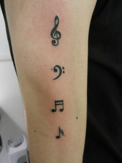 Music notes tattoo 08/08/2013 Notes Tattoo, Music Notes Tattoo, Note Tattoo, Picture Tattoos, Music Notes, Print Tattoos, Paw Print Tattoo, Fish Tattoos, Jesus Fish Tattoo