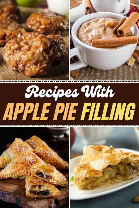 These recipes with apple pie filling prove the canned good is actually pretty versatile! Aside from pies, it's also great in bread, cheesecakes, and more. Recipes With Canned Apples Pie Fillings, Using Apple Pie Filling, Mini Apple Pies With Canned Apple Pie Filling, Recipes With Can Apple Pie Filling, Easiest Apple Pie Recipe, Recipes For Canned Apple Pie Filling, Canned Apple Pie Filling Galette, Canned Apple Pie Filling Recipes Ideas, Comstock Apple Pie Filling Recipes