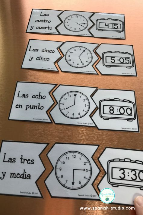 telling-time-in-spanish-games Spanish Coloring Pages Free Printable, Teach Telling Time, Spanish Vocabulary Games, Telling Time In Spanish, Preschool Spanish Lessons, Spanish Teacher Classroom, Time In Spanish, Spanish Interactive Notebook, Classroom 2023