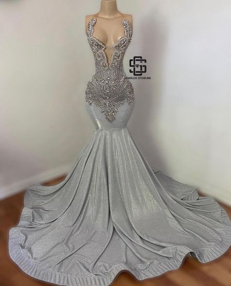 Charles Sterling Collections on Instagram: "❤️❤️❤️❤️Prom season officially opening up for me February 1st DMs to place orders have to be 💵💵deposited ready" Black Girls Luxury, Homecoming Dinner, Silver Prom Dress, Roboto Font, Grey Prom Dress, Prom Inspiration, Sparkly Prom Dresses, Gorgeous Prom Dresses, Prom Girl Dresses