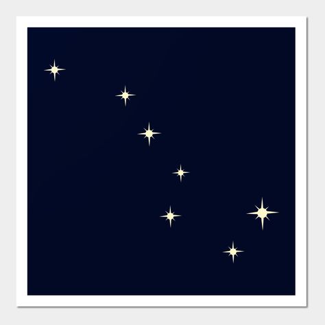 The only constellation I can ever find -- Choose from our vast selection of art prints and posters to match with your desired size to make the perfect print or poster. Pick your favorite: Movies, TV Shows, Art, and so much more! Available in mini, small, medium, large, and extra-large depending on the design. For men, women, and children. Perfect for decoration. The Big Dipper Constellations, Big Dipper Tattoo Minimalist, Big Dipper Tattoo, Dipper Tattoo, Big Dipper Constellation, Alaska Tattoo, Dipper Constellation, Big Dipper, Dad Tattoos