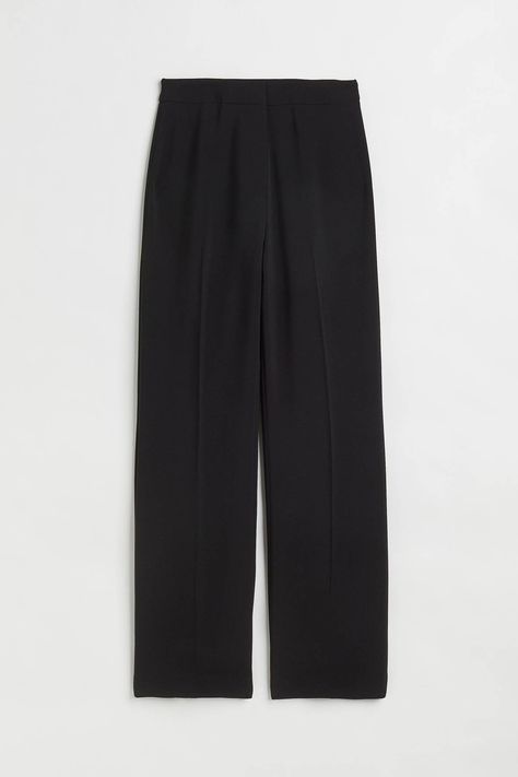 Slacks Outfit, Simple Fall Outfits, Wide Trousers, High Waist Dress, Black Trousers, Pantalon Large, Wide Legs, Wide Leg Trousers, Fashion Company