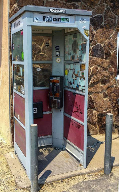 » In Search of the Next Mojave Phone Booth Desert Fog Mojave National Preserve, Paint My Room, Company Town, Black Rock Desert, Telephone Box, Train Depot, Public Place, Vintage Phones, Mojave Desert