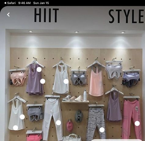 Fitness Store Design, Dance Store Display, Dance Store Ideas, December Weekly Spread, Dance Studio Design, Fashionable Activewear, Dance Studio Decor, Boutique Fitness Studio, Boutique Fitness