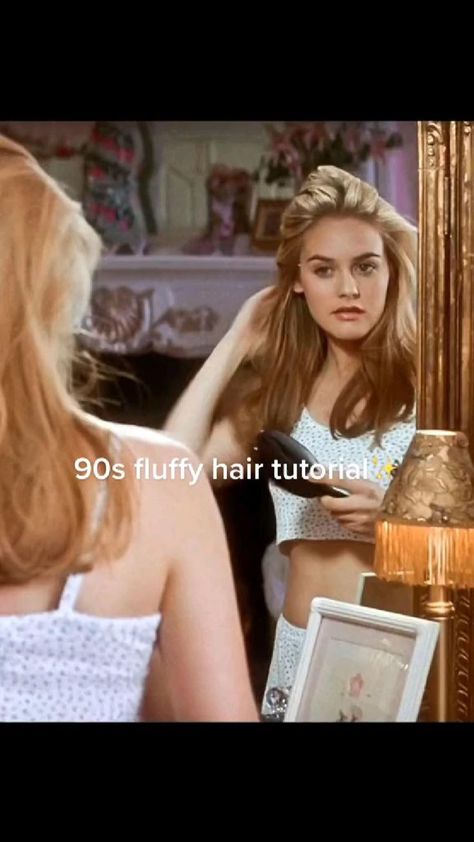 90s Fluffy Hair, Fluffy Hair Tutorial, Hair Curling Tips, Hairstyles For Layered Hair, Hair Tips Video, Blowout Hair, 90s Hairstyles, Hair Stylies, Fluffy Hair