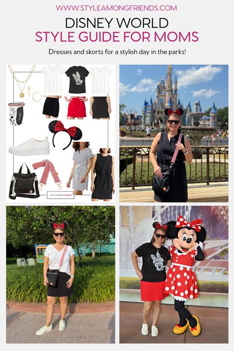 Moms, get ready to experience the magic of Disney World like never before! Our style guide is here to help you navigate through the park in the most trendy and comfortable outfits. From Mickey-inspired tees to adorable Minnie Mouse accessories, we've got your Disney fashion covered. Don't forget to subscribe for more amazing tips and tricks! ✨🐭🌟 #DisneyStyle #MomLife #FashionGuide #StyleAmongFriends #AmazonFashion #Disney #WhatWereWearing #Over50 #Over50Fashion #Over50Style #FashionOver50 Disney Black Outfit, Minnie Outfit Women, Midsize Disney World Outfits, Cute Mom Disney Outfits, Disney Outfits For Women Over 40, Mom Outfits For Disney World, Disney Outfits Women Plus Size, Disney Outfits For Moms, Mom Disney Outfit Summer